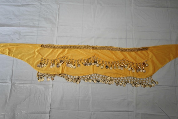 Yellow velvet dance shawl / Flamenco dance shawl
