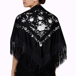 Châle Espagnol Multicouleur Noir Gris / Chale