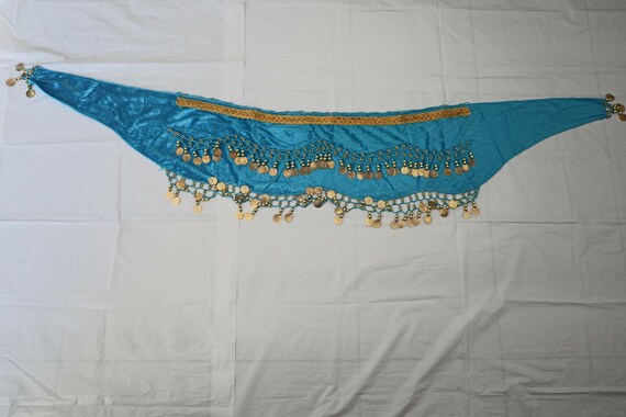 Turquoise velvet dance shawl / Flamenco dance shawl