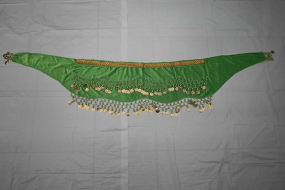 Green velvet dance shawl / Flamenco dance shawl
