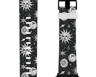 Celestial Apple Watch Band, Witchy Style Silicone Strap for Astrology Lovers