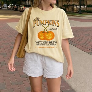 Camiseta de Halloween de Witches Brew: Divertida camiseta de calabaza con colores cómodos y coqueta