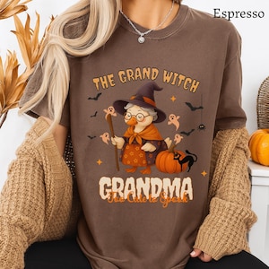 Witchy Goose Grandma Shirt, Cute Halloween Tee for Nana Mimi, Funny Fall Gift for Grandma or Grandparents Day, Comfort Colors Fall Shirt