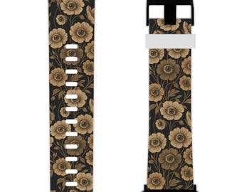 Surreal Floral Eye Apple Watch Band Gothic Style