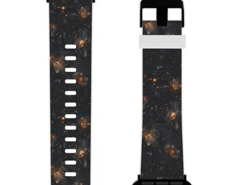 Dark Floral Apple Watch Band | Glowing Flowers Dark Romantic Strap
