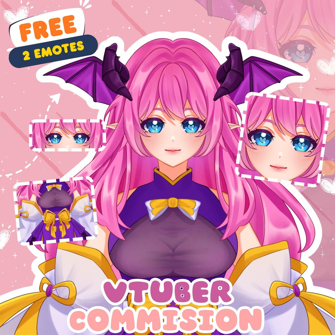 Custom Vtuber Model Live2d Commission | Vtuber Assets | Anime Art - Etsy