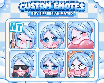 Custom Emotes, Personalized PNG Designs, Twitch Emotes for Streamer