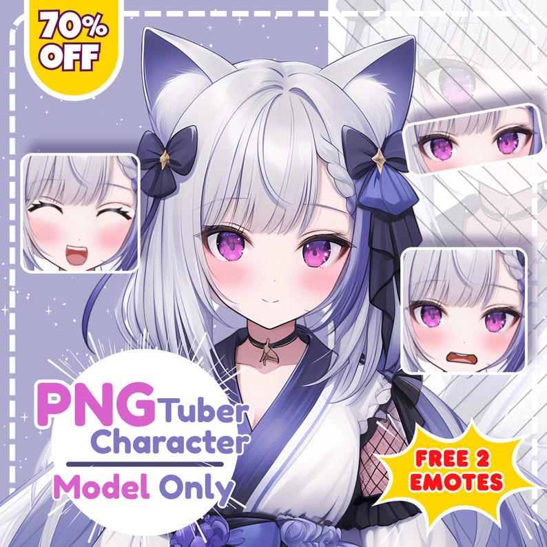 Custom Pngtuber Model | Reactive PNG Character for Twitch, Youtube ...