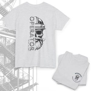 Equipment Operator Shirt | Heavy Machinery Operator Gift | Construction Worker Tee | Funny Blue Collar Dad Gift Ash