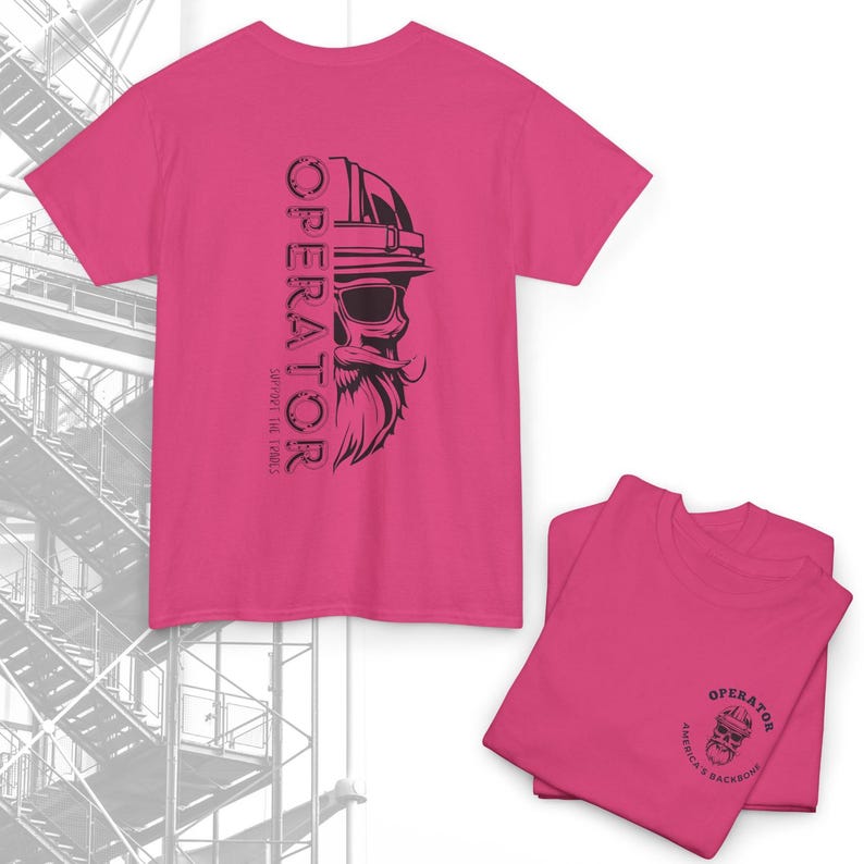 Equipment Operator Shirt | Heavy Machinery Operator Gift | Construction Worker Tee | Funny Blue Collar Dad Gift Heliconia