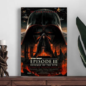 Star Wars Revenge Der Sith 20th Filmplakat, Wohnkultur Poster, Raumdekoration Druck, Foto Wand Kunst Poster,Leinwand Druck,Festliches Geschenk