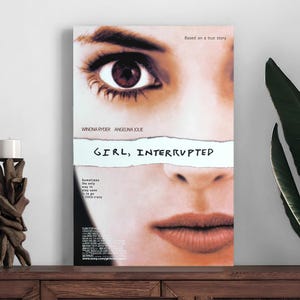 Cartaz de filme Girl Interrupted, pôster de decoração para casa, impressão de decoração de quarto, pôster de arte de parede com foto, impressão em tela, presente festivo