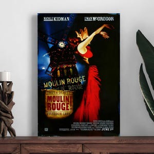 Cartaz do filme Moulin Rouge, cartaz de decoração para casa, impressão de decoração de quarto, pôster de arte de parede com foto, impressão em tela, melhor presente