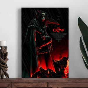 Pôster do filme The Crow, pôster de decoração para casa, impressão de decoração de quarto, pôster de arte de parede com foto, impressão em tela, melhor presente, um presente festivo, Brandon Lee