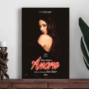 Anora Mikey Madison pôster de filme, pôster de decoração para casa, impressão de decoração de quarto, pôster de arte de parede com foto, impressão em tela, presente de Natal