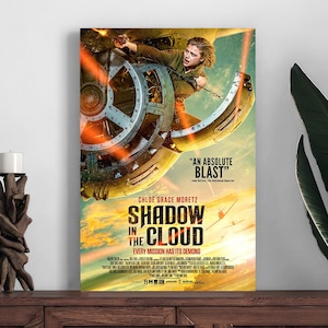 Pôster de filme Shadow in the Cloud, pôster de decoração para casa, impressão de decoração de quarto, pôster de arte de parede com foto, impressão em tela, melhor presente, presente