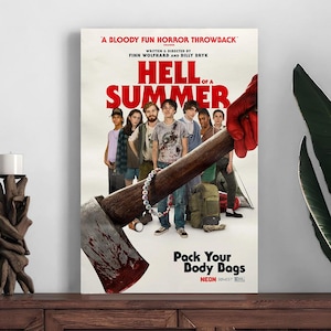 Cartaz do filme Hell of a Summer 2025, pôster de decoração para casa, impressão de decoração de quarto, pôster de arte de parede com foto, impressão em tela, presente de Natal