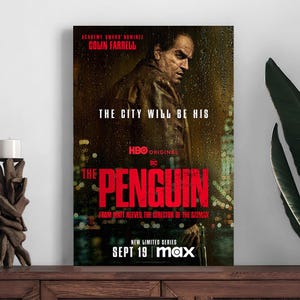 Pôster do filme The Penguin, pôster de decoração para casa, impressão de decoração de quarto, pôster de arte de parede com foto, impressão em tela, melhor presente, um presente festivo