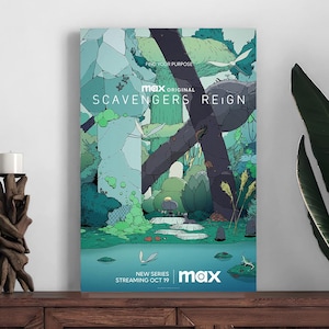 Pôster do filme Scavengers Reign, pôster para decoração de casa, impressão para decoração de quarto, pôster com arte de parede, impressão em tela, presente de Natal