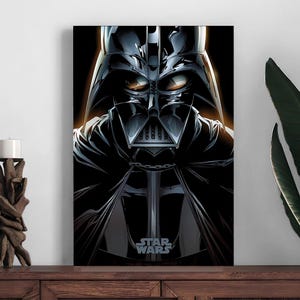 Cartaz do filme de quadrinhos Star Wars Darth Vader, pôster de decoração para casa, impressão de decoração de quarto, pôster de arte de parede com foto, impressão em tela, presente festivo