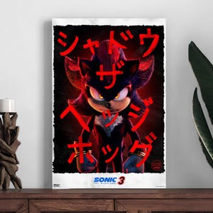 Digital Download Version Sonic the Hedgehog 3 2024 Movie Poster,Home Decor Poster,Room Decoration Printing,Photo Wall Art Poster,Gift