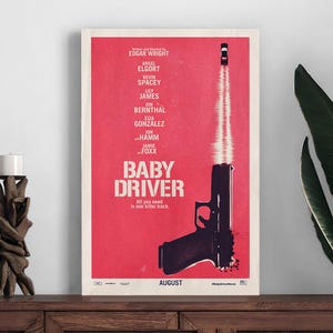 Baby Fahrer Film Poster, Wohnkultur Poster, Raumdekoration Druck, Foto Wand Kunst Poster, Leinwanddruck, Festliches Geschenk