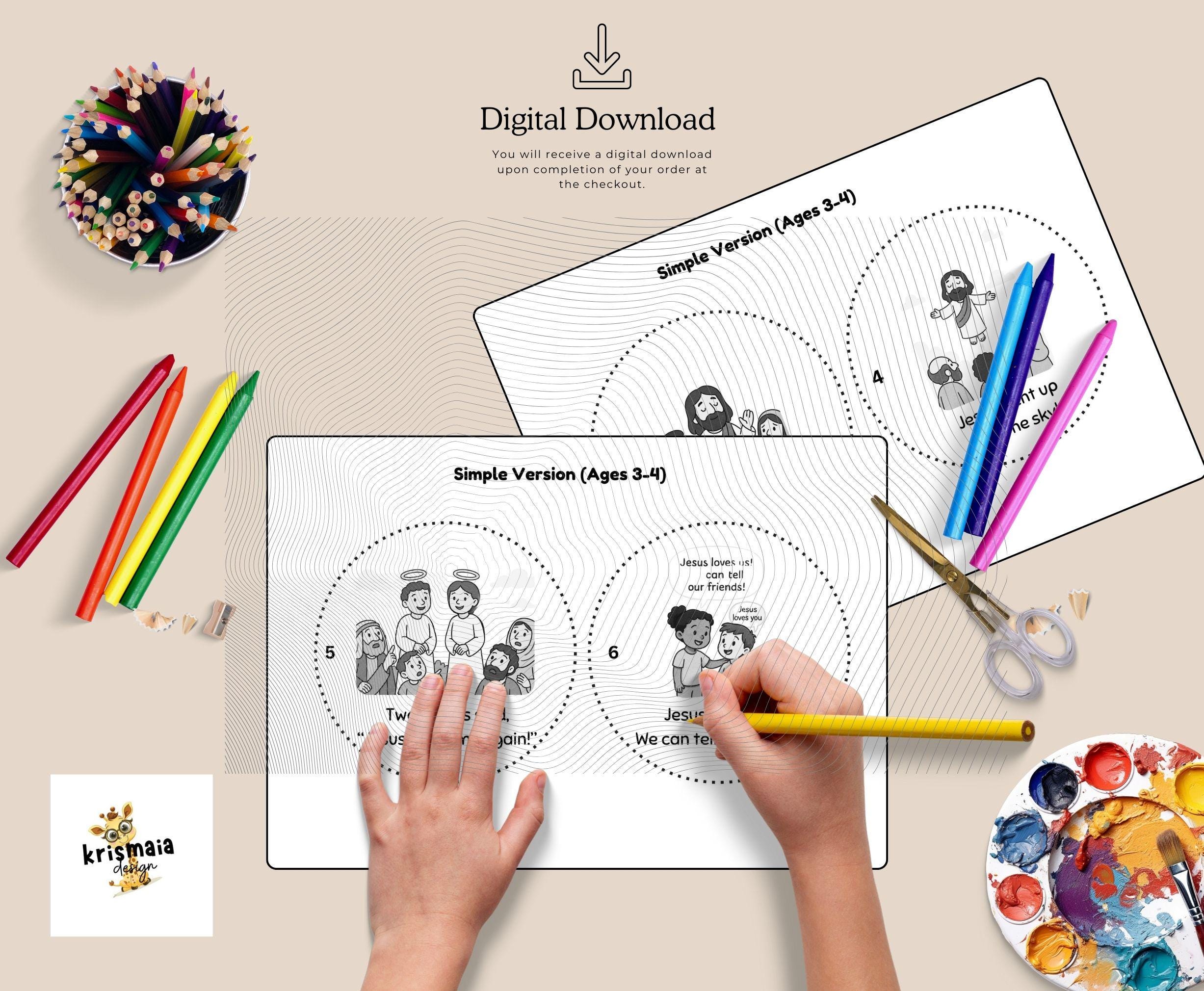 Jesus Ascension Storybook for Kids ??? Printable Christian Craft ...