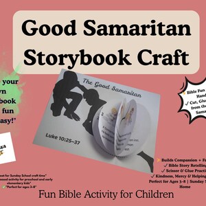 Good Samaritan Storybook Craft: Printable Bible Activity for Kids (PDF ...
