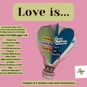 Liebe ist Aktion Heart Craft: 1 Korinther 13 (druckbare PDF)