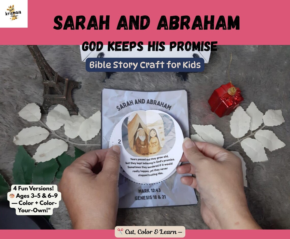 Sarah and Abraham Bible Story Craft: Cut & Glue Activity (PDF) - Etsy