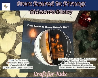 Gideon's 300 Soldiers Bible Craft: Sunday School Cut & Glue Activity (PDF Pattern)