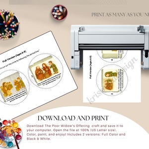 Offering Activity The Poor Widow’s Offering Bible Craft: Sunday School Activity (PDF ...