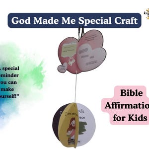 God Made Me Special Craft Printable: Christian Kids Activity (Digital Download)