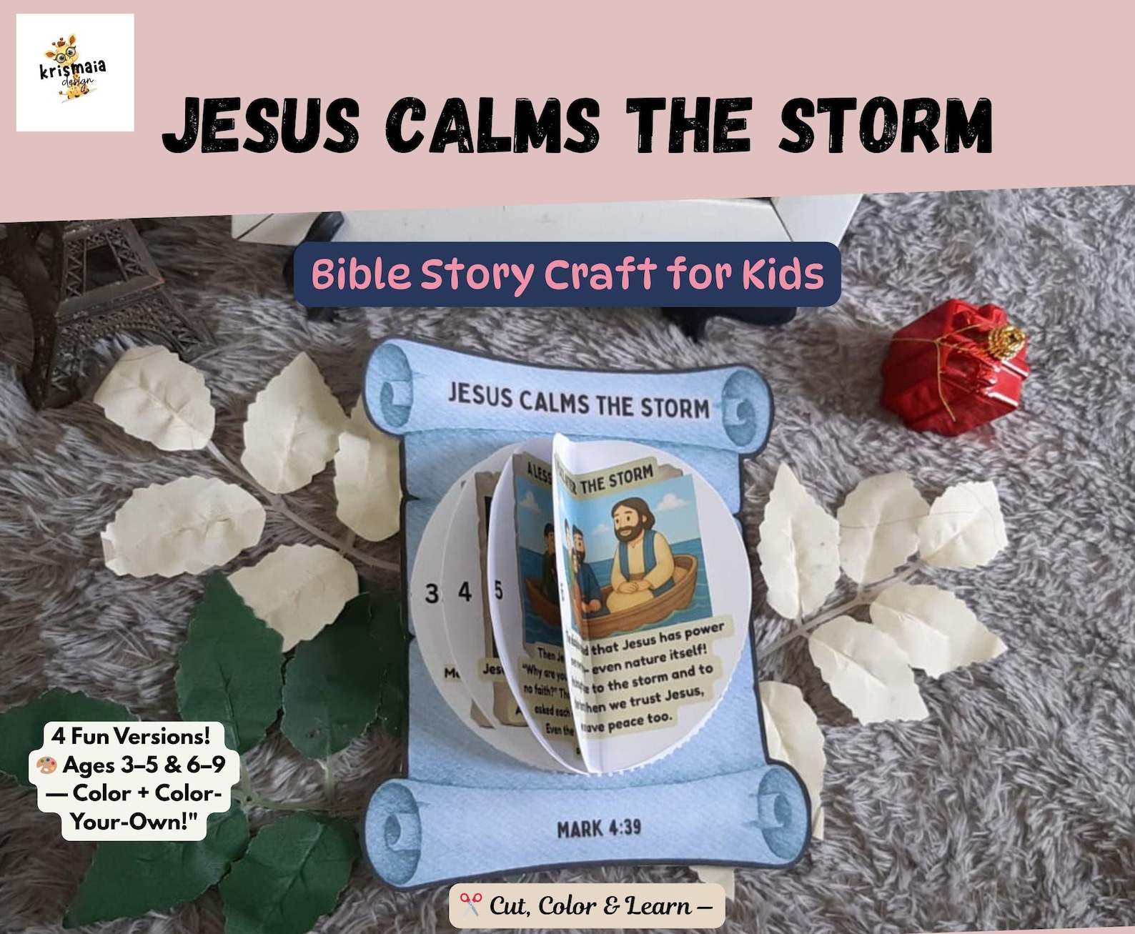 Jesus Calms the Storm Bible Craft: Sunday School Activity (PDF ...