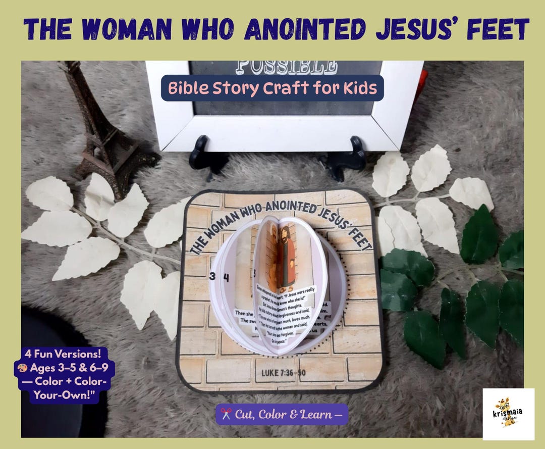 The Woman Who Anointed Jesus’ Feet – Bible Story Craft (PDF Printable ...