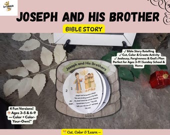 Joseph and His Brothers Bible Story Craft: Cut & Color Activity (PDF)