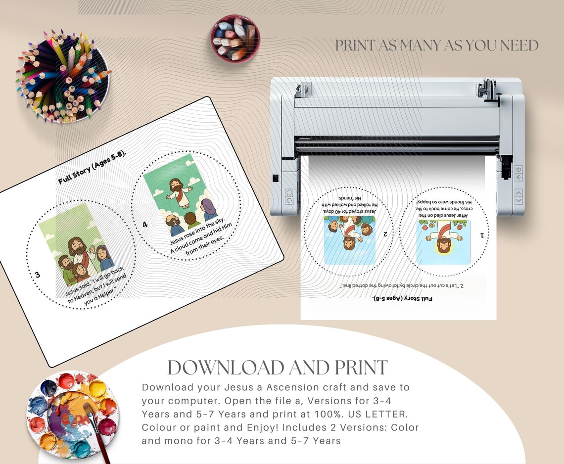 Jesus Ascension Storybook for Kids – Printable Christian Craft ...