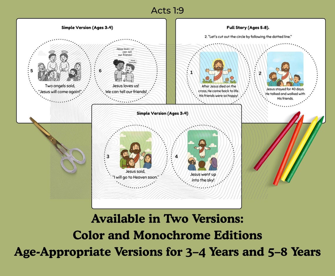 Jesus Ascension Storybook for Kids – Printable Christian Craft ...