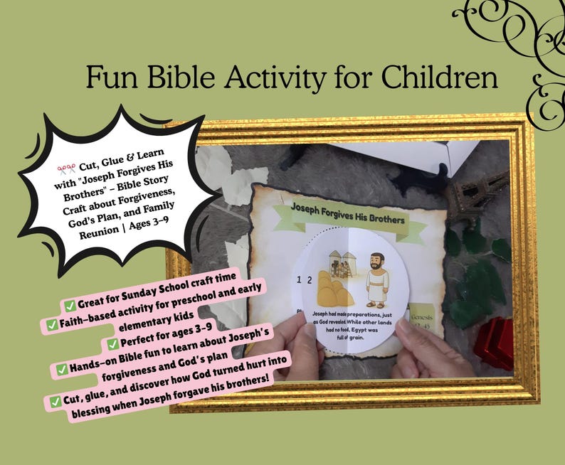 Joseph Forgives Brothers Bible Story Craft - Sunday School Activity ...
