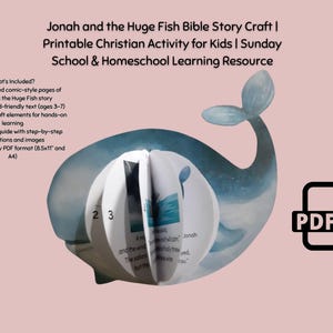 Jonah and the Whale Bible Story Craft: Christian Kids Activity (PDF)