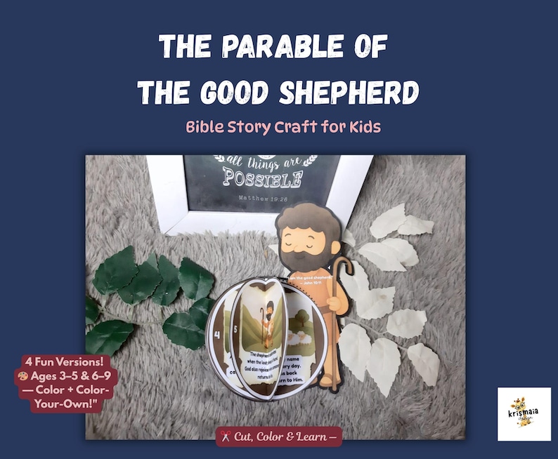 The Parable of the Good Shepherd Bible Craft: Sunday School Activity ...
