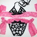 Children's Baby Pink Lace Skull Scrunch Butt Bikini Swimsuit
