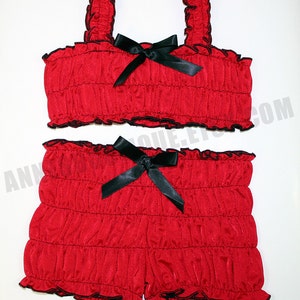 Children's Red Two Piece Ruffle Tankini Set image 4