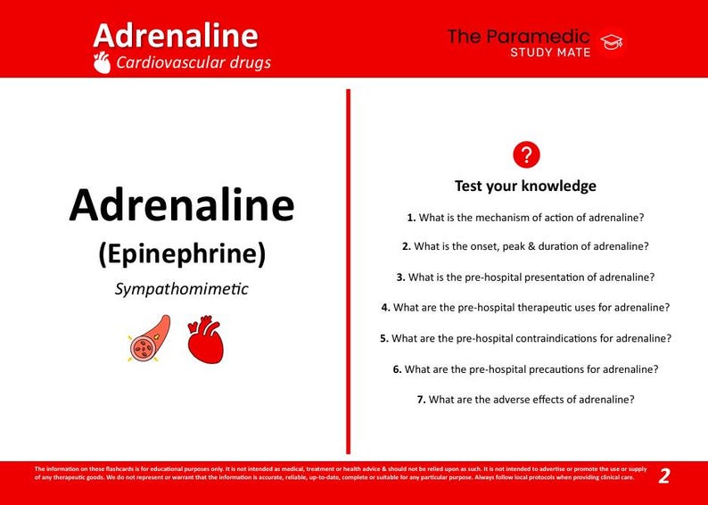 Australian & New Zealand Paramedic Quick Reference Pharmacology ...