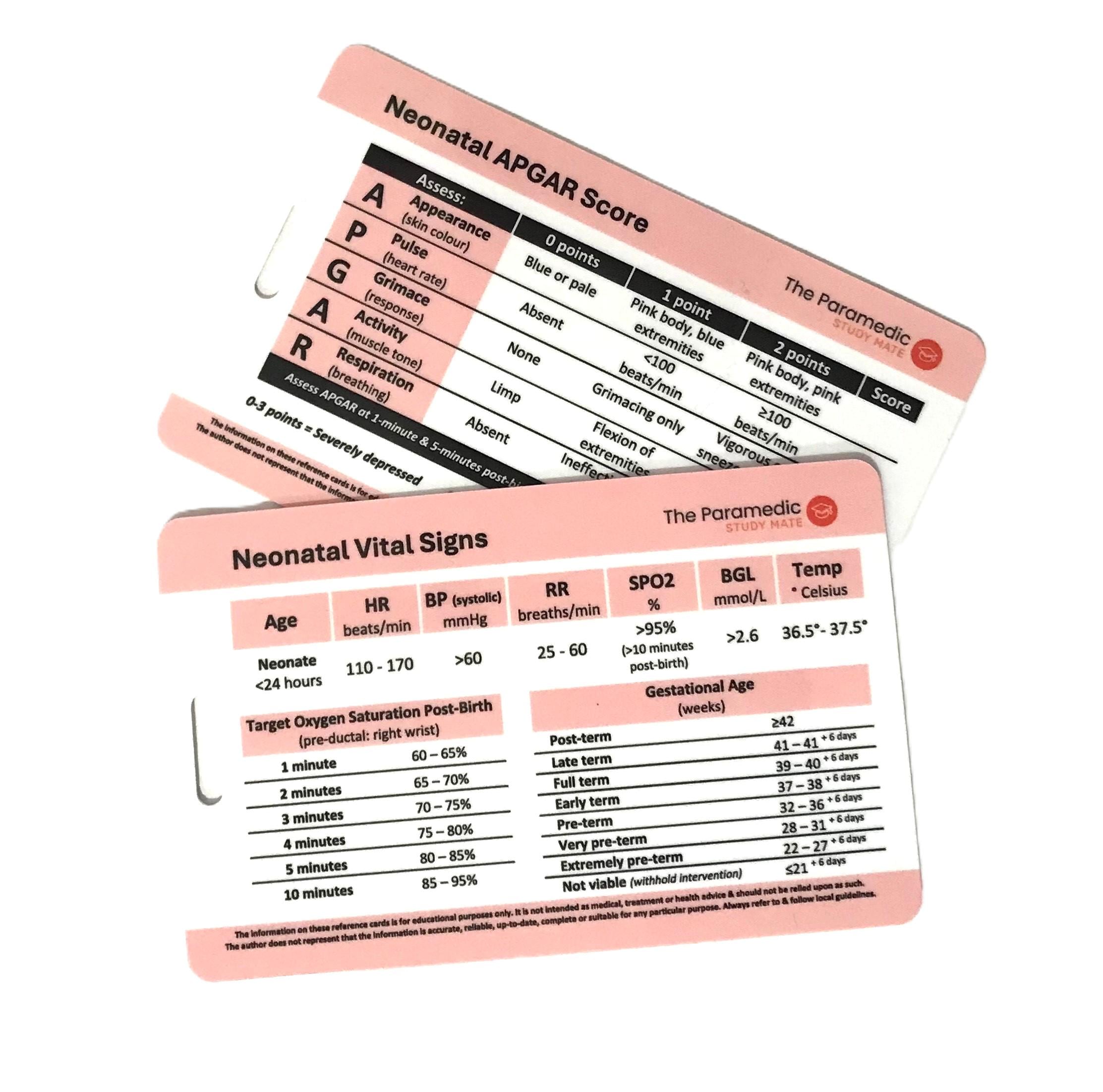 Australian & New Zealand Paramedic Assessment Reference Card Pack ...