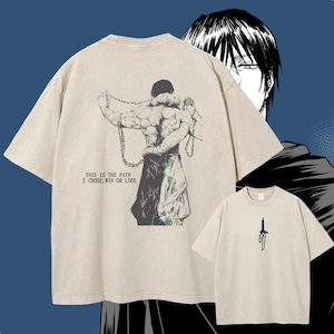 T-shirt blanc unisexe TOJI - C&#39;est le chemin que j&#39;ai choisi, 100 % coton, oversize style années 90, produits dérivés gothiques et cosplay