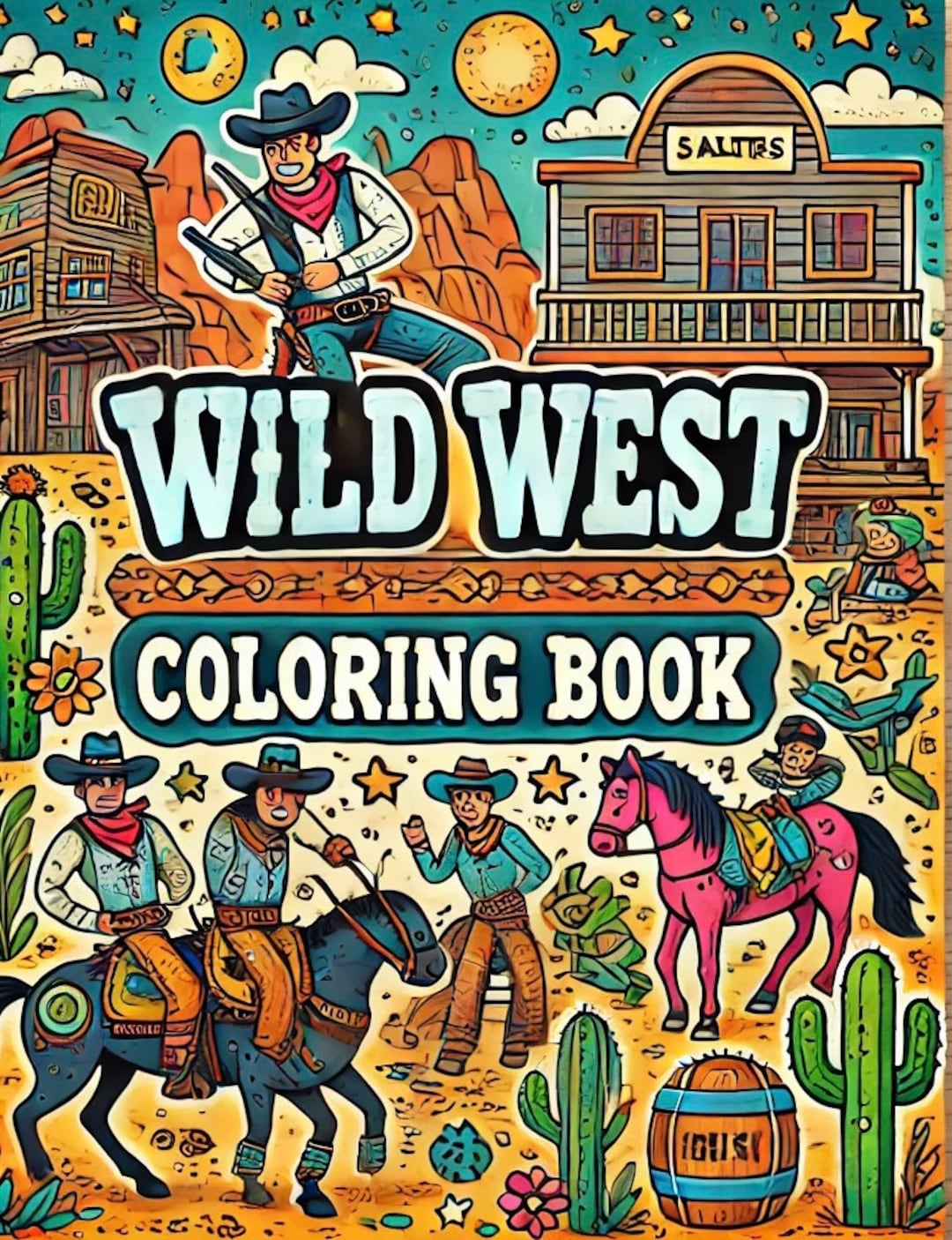 Kids Coloring Pages - Cowboy Coloring Pages - Wild West Coloring Pages ...