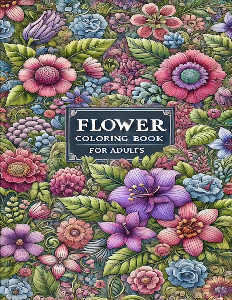 Adult Coloring Pages Adult Flower Coloring Book Adult Floral Patterns ...