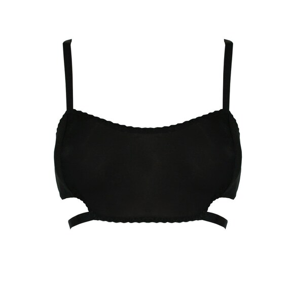 Items similar to Black 'Omega' Bamboo Jersey Cropped Cami on Etsy