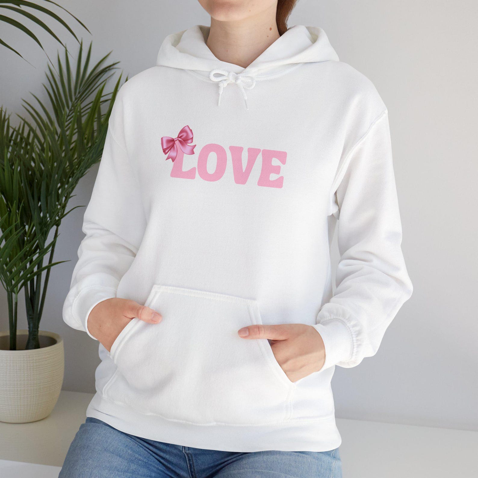Celebrating Love Zip Front Hoodie Pink
